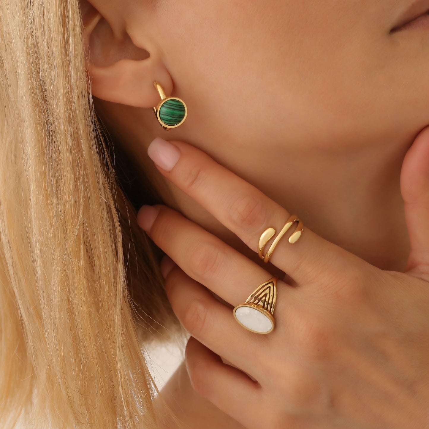ESME MALACHITE EARRINGS